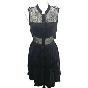 Revolve Funktional black lace cut out cocktail dress size Small